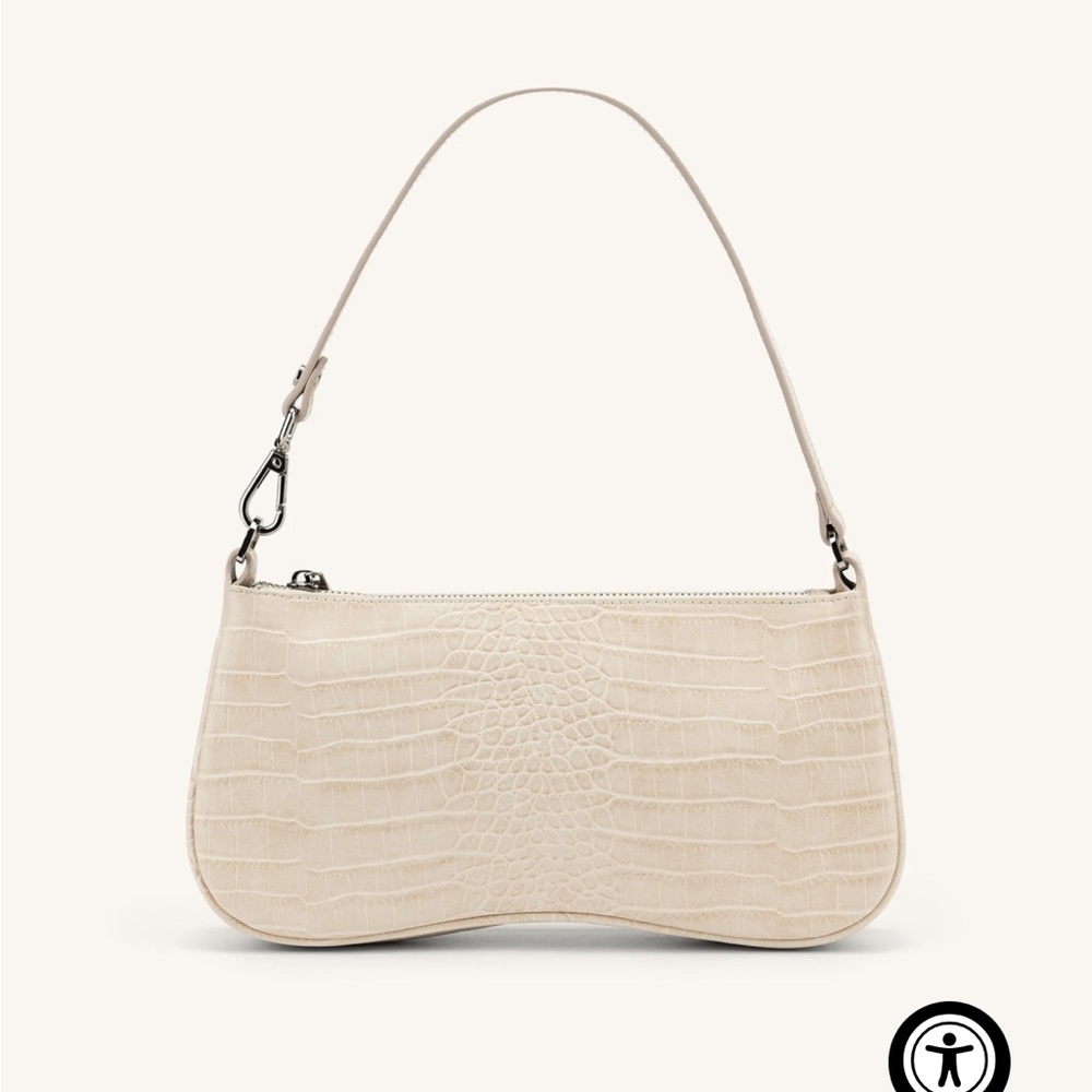 JW Pei Eva Shoulder Handbag - Ivory Croc